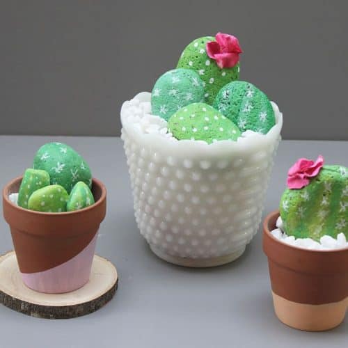 DIY rock cactus tutorial