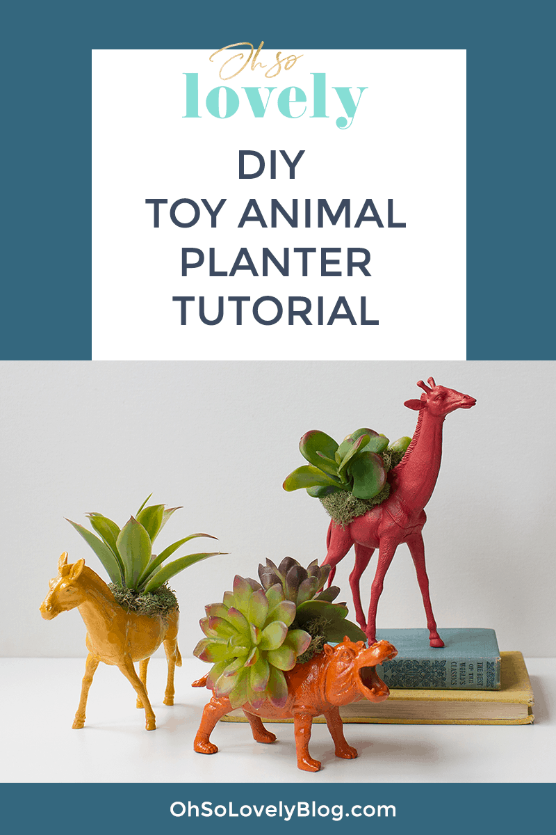 DIY toy animal planter tutorial