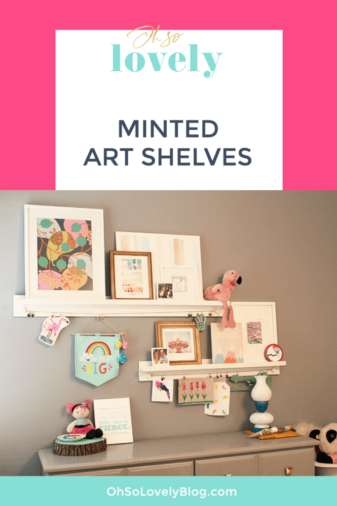 Bedroom Room Progress + Minted Art Shelves