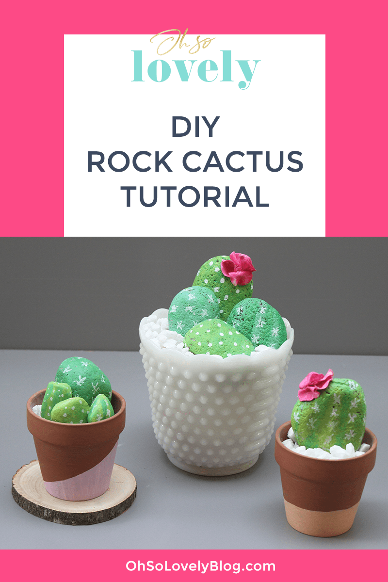 DIY rock cactus tutorial