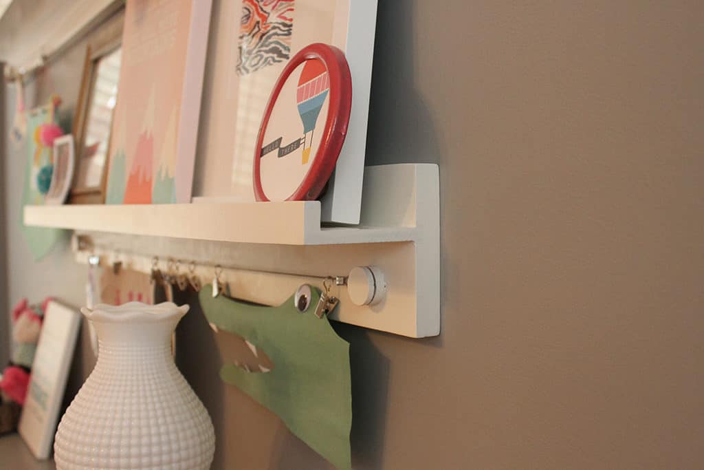 Bedroom Update Minted Art Shelves