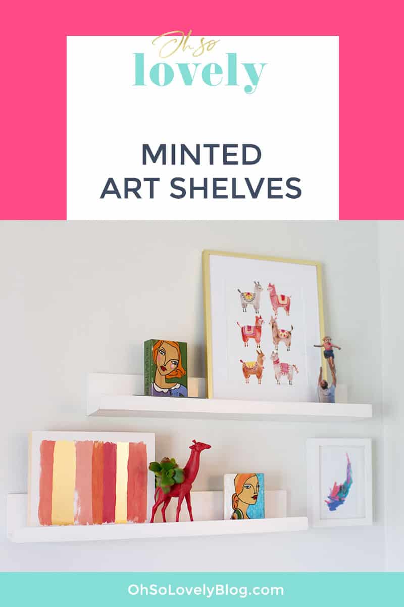 Dining room progress Minted Art Shelves