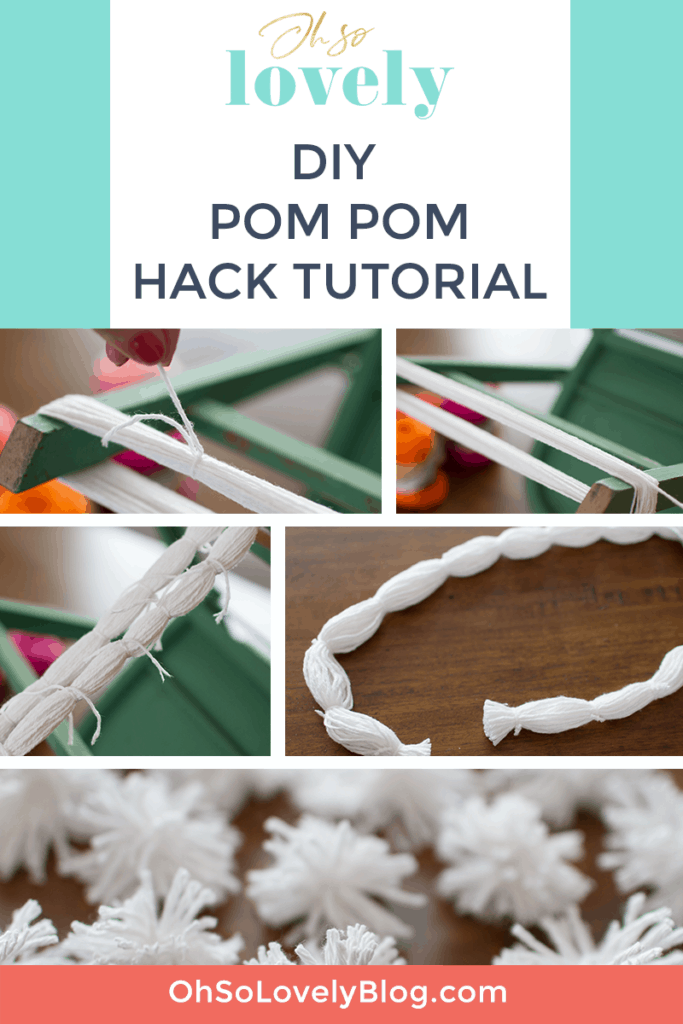 DIY pom pom wreath tutorial