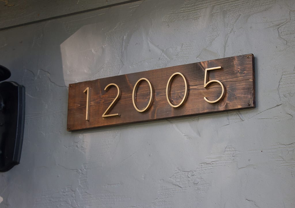 DIY modern house numbers