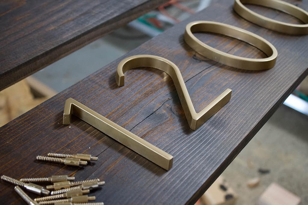 DIY modern house numbers