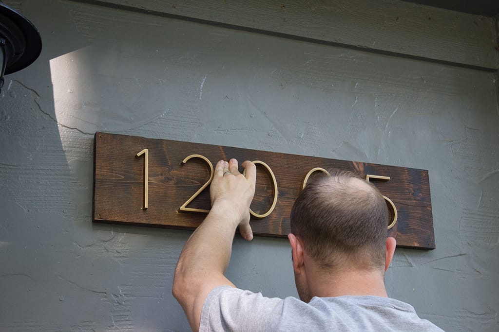 DIY modern house numbers