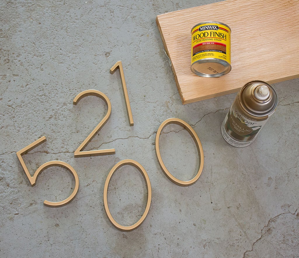 DIY modern house numbers