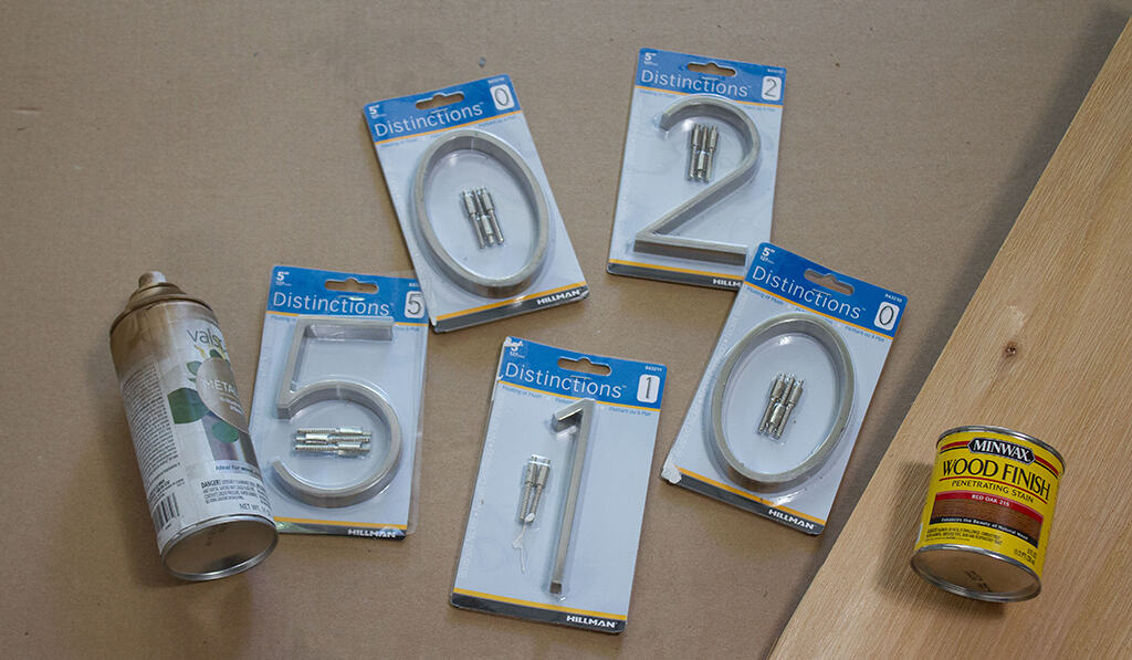 DIY modern house numbers