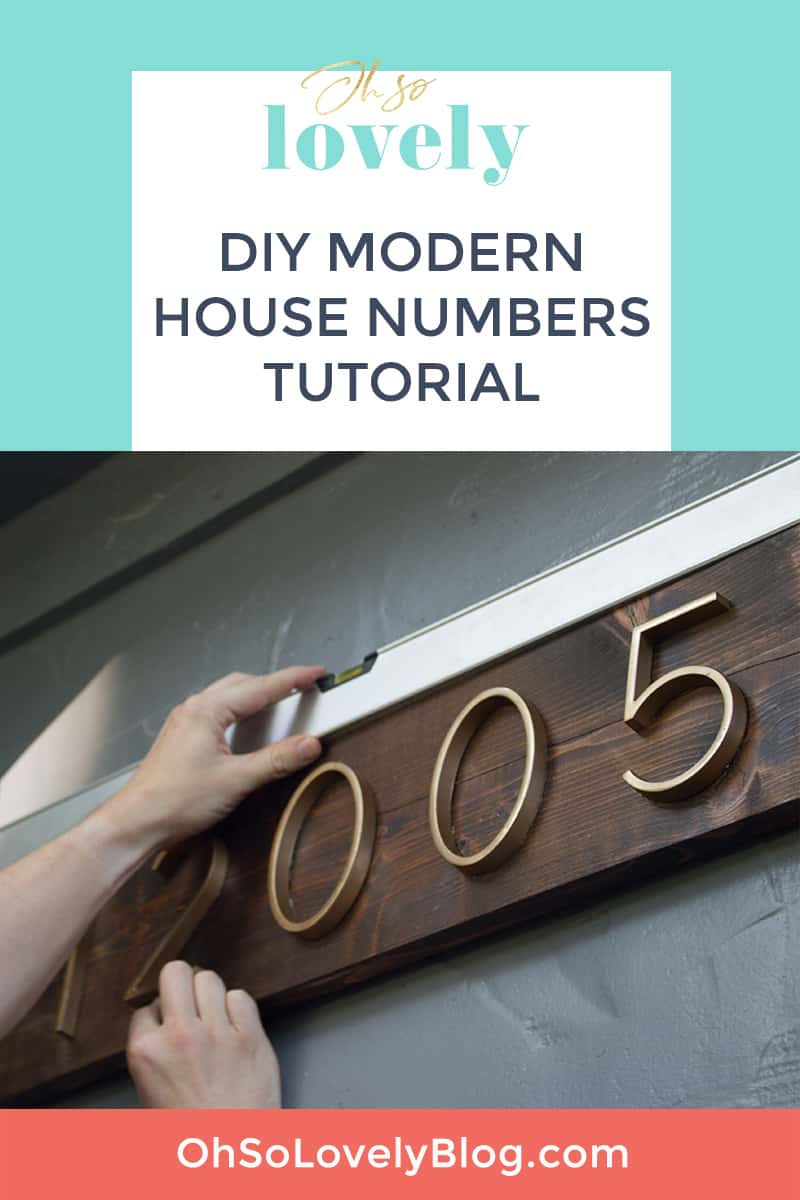 DIY modern house numbers