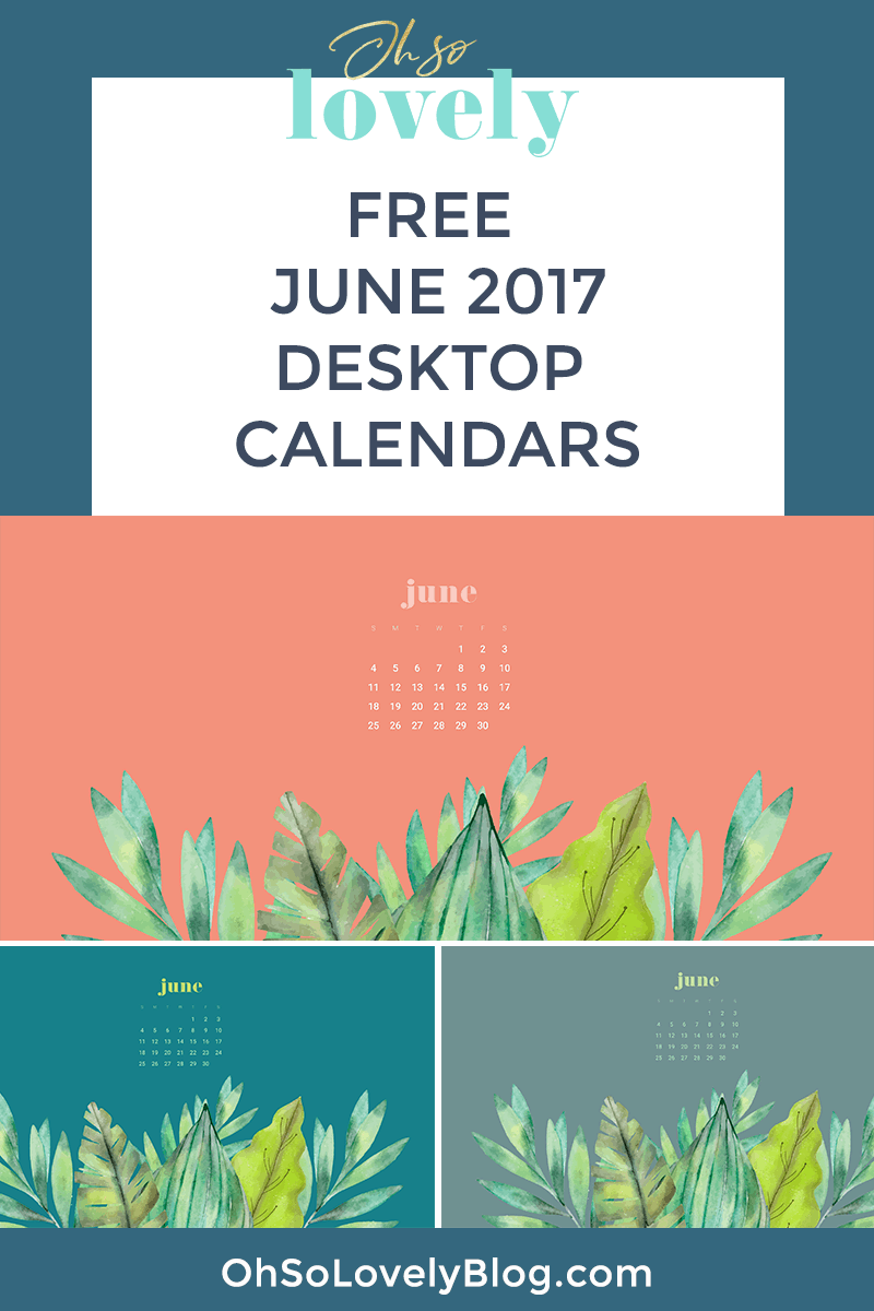 FREE June desktop wallpapers calendars