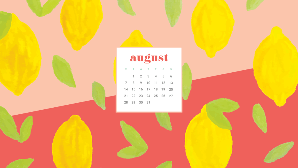 FREE August Calendar Wallpapers