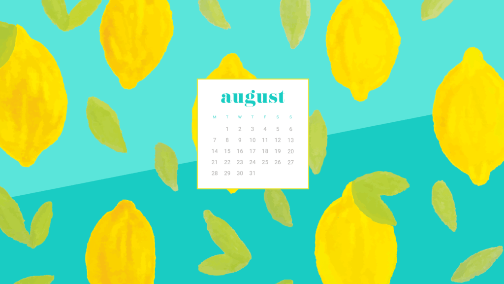 FREE August Calendar Wallpapers