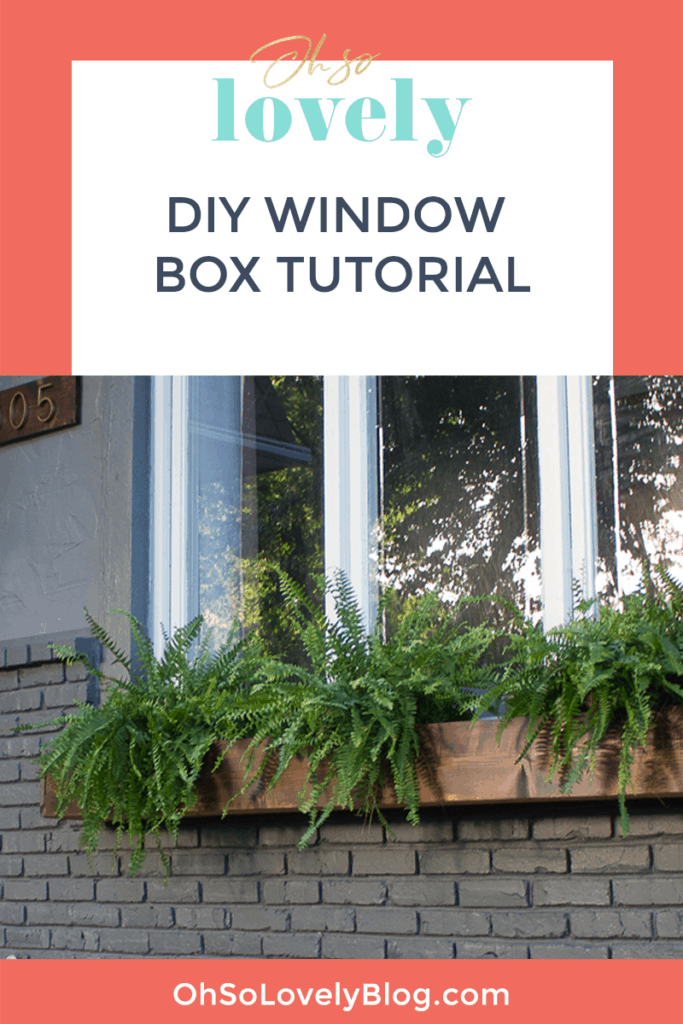 DIY Window Box Tutorial