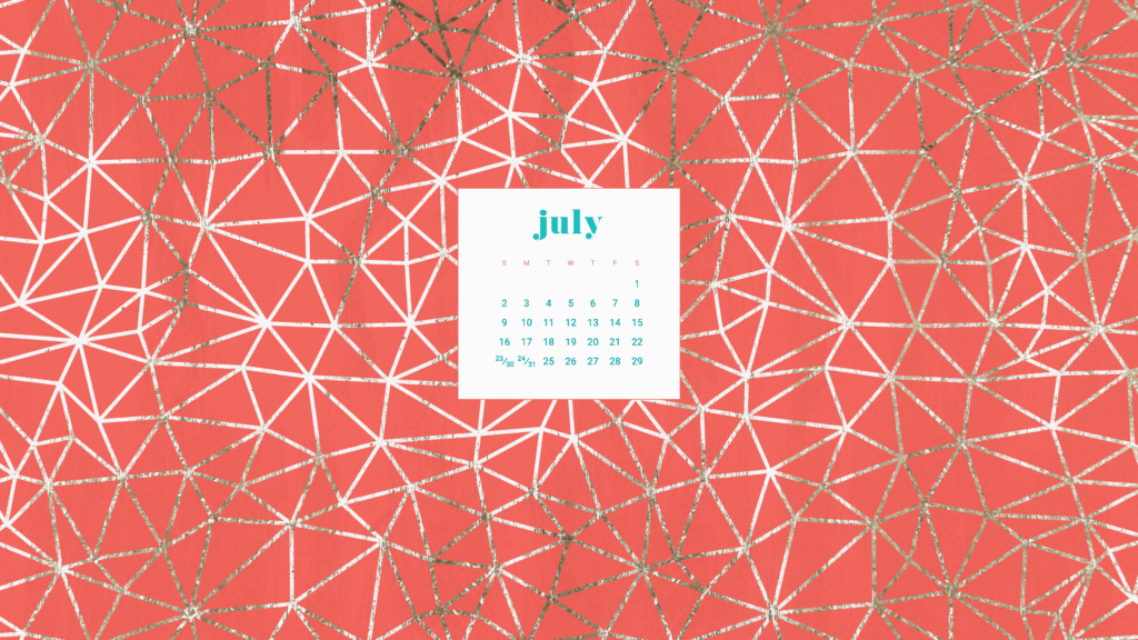 Free July calendar wallpapers