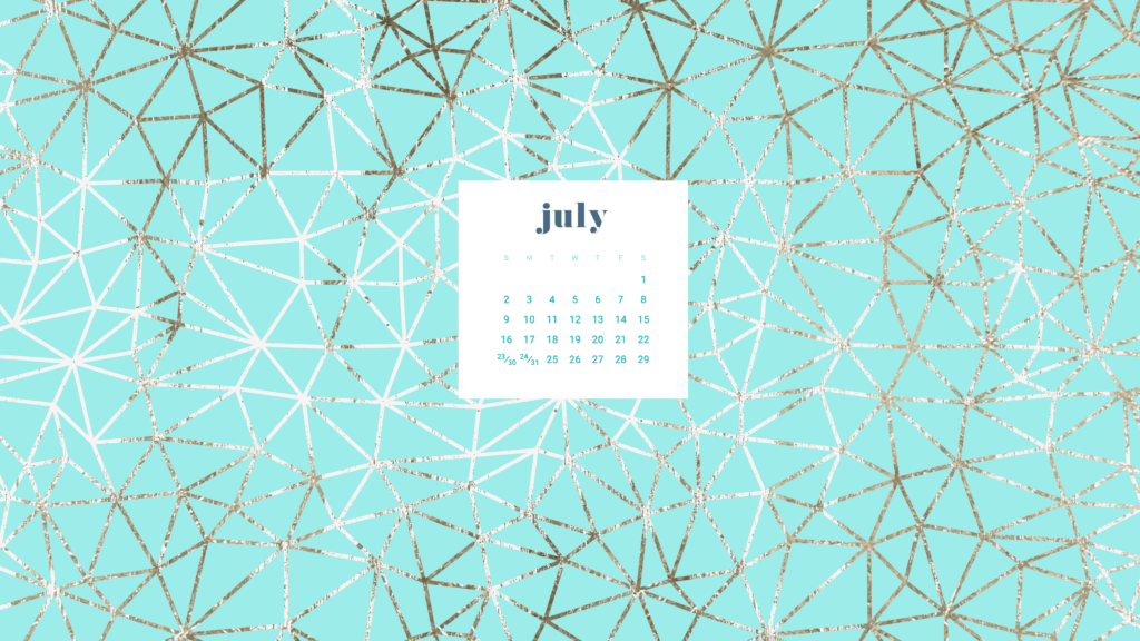 Free July calendar wallpapers