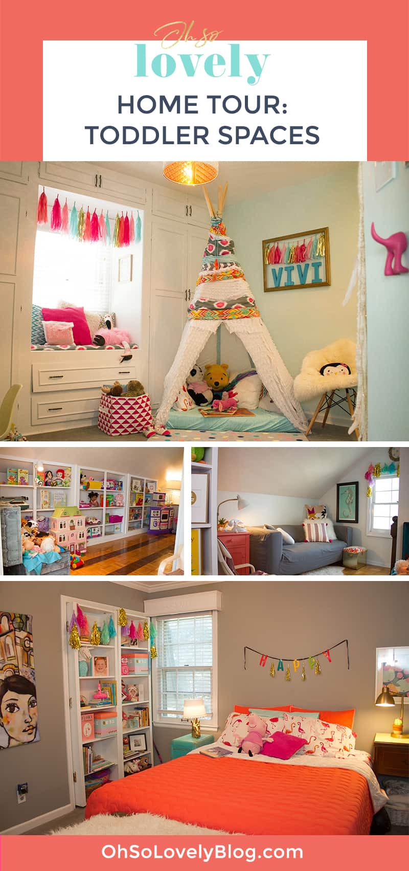 Oh So Lovely blog takes you on a toddler bedroom and play spaces home tour.