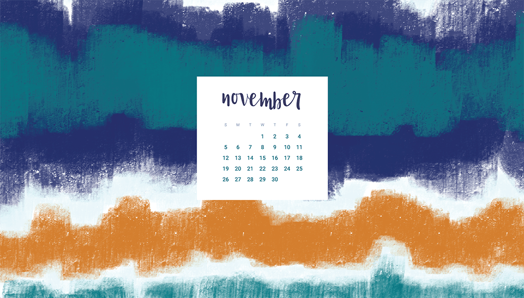 Oh So Lovely Blog shares 7 Free November desktop calendar wallpapers available in both Sunday and Monday start dates for desktop and mobile.