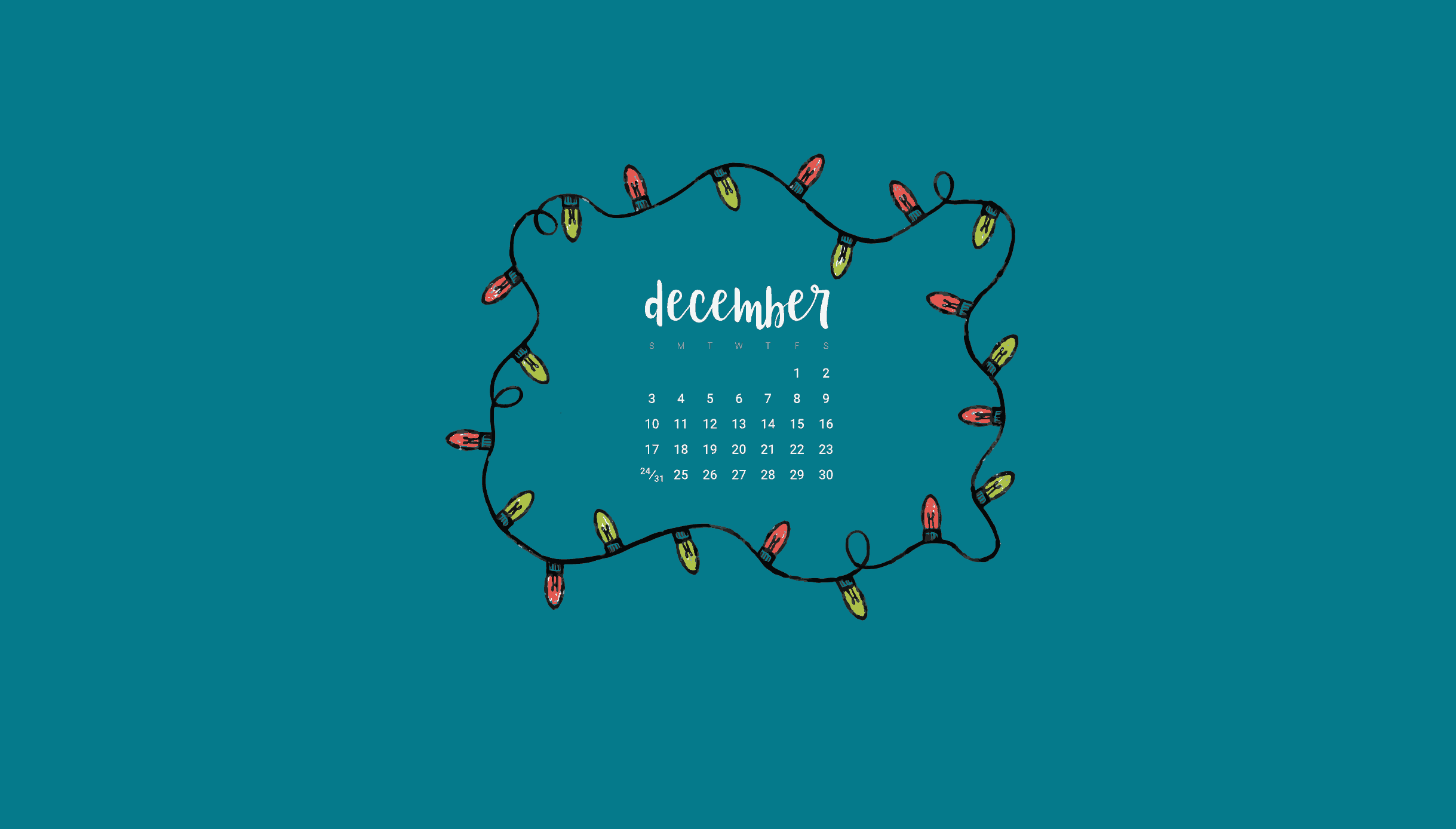 Oh So Lovely Blog shares 6 FREE December 2017 desktop and smart phone wallpapers in both Sunday and Monday start dates from festive to simple!