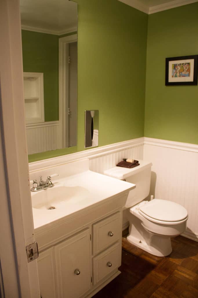 Half bathroom update on a small budget featuring Quick!