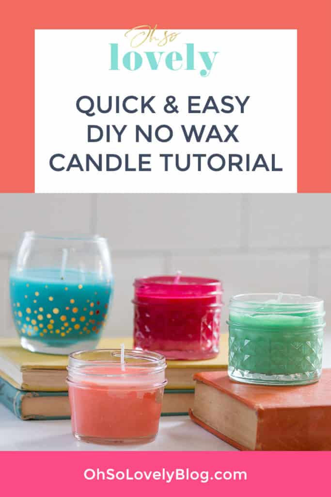 Oh So Lovely Blog shares an easy DIY soy wax candle tutorial. Make beautiful candles for your home or gift giving!