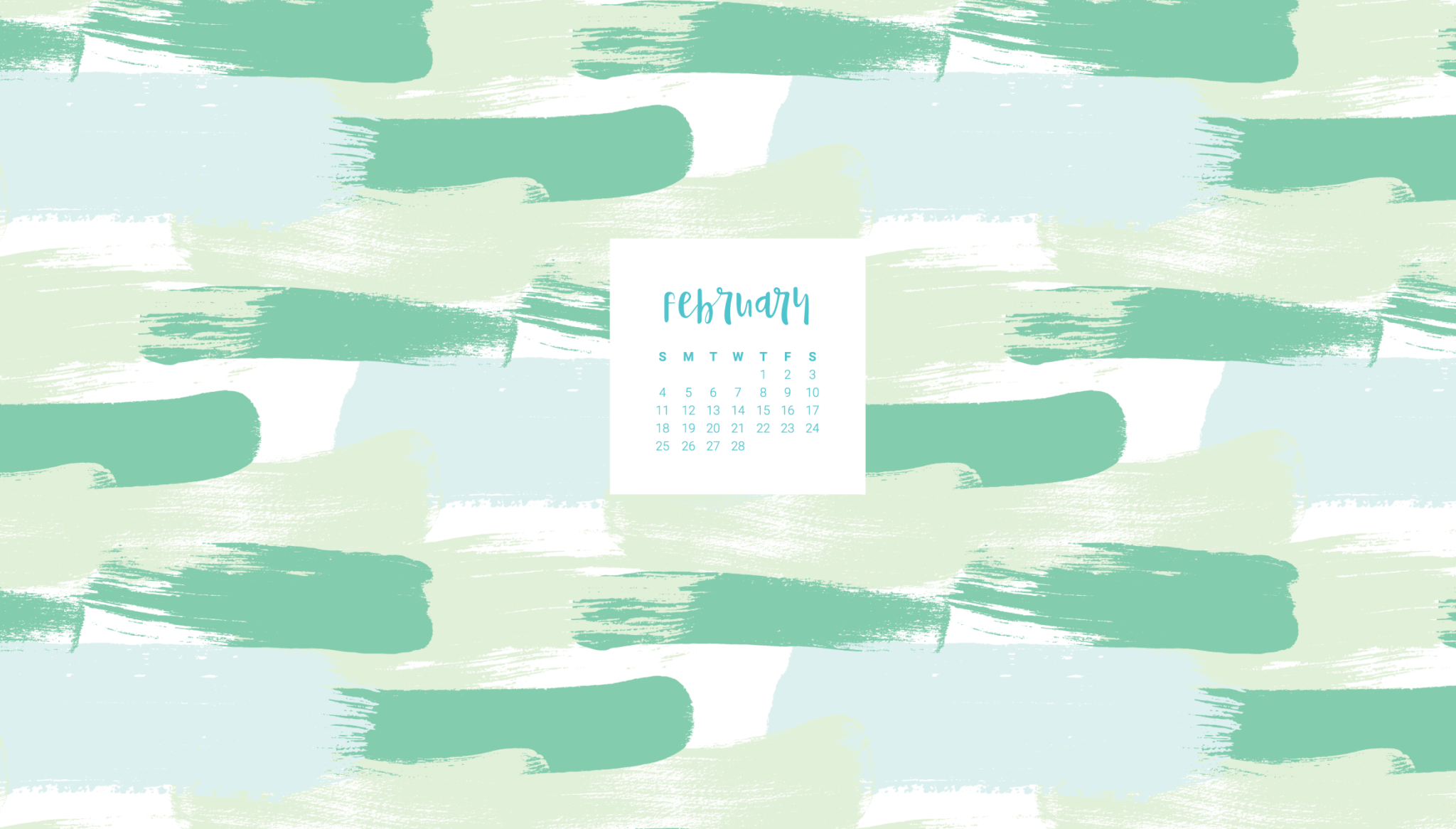 Free February desktop wallpaper calendars