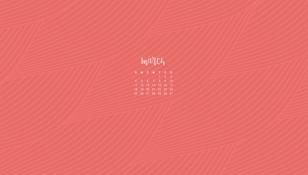 Audrey of Oh So Lovely Blog shares her free March desktop calendar wallpapers. There are 6 designs to choose from in both Sunday and Monday starts—also available for smart phone!