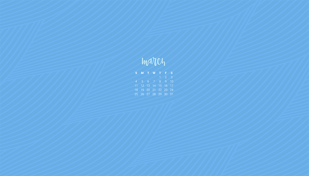 Audrey of Oh So Lovely Blog shares her free March desktop calendar wallpapers. There are 6 designs to choose from in both Sunday and Monday starts—also available for smart phone!