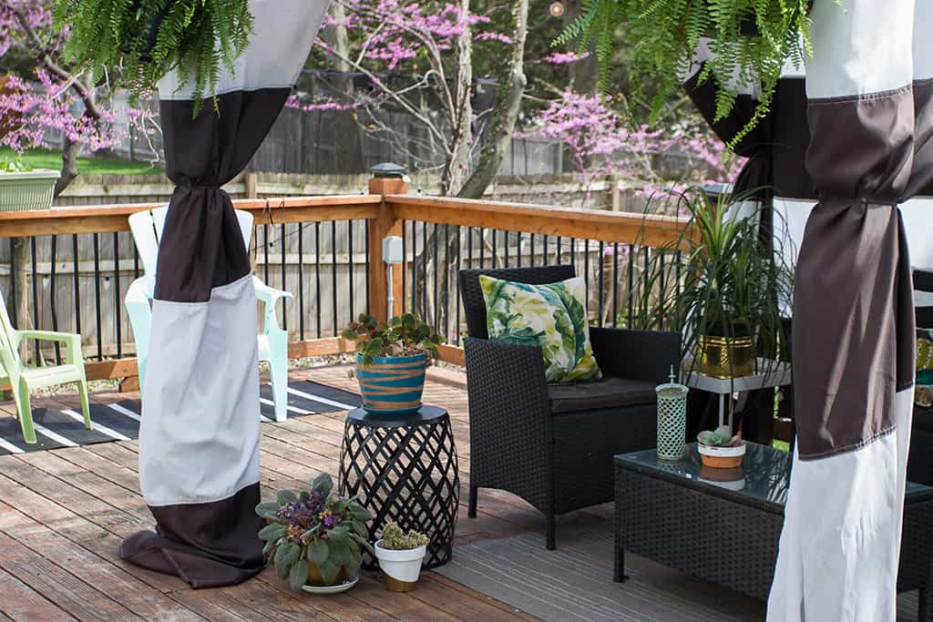 Audrey of Oh So Lovely Blog shares her deck cabana and outdoor spring spruce up wishlist from Joss & Main