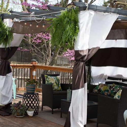 Audrey of Oh So Lovely Blog shares her deck cabana and outdoor spring spruce up wishlist from Joss & Main