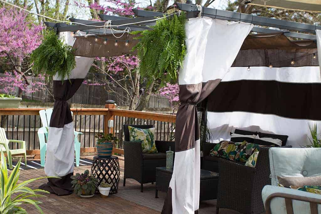 Audrey of Oh So Lovely Blog shares her deck cabana and outdoor spring spruce up wishlist from Joss and Main