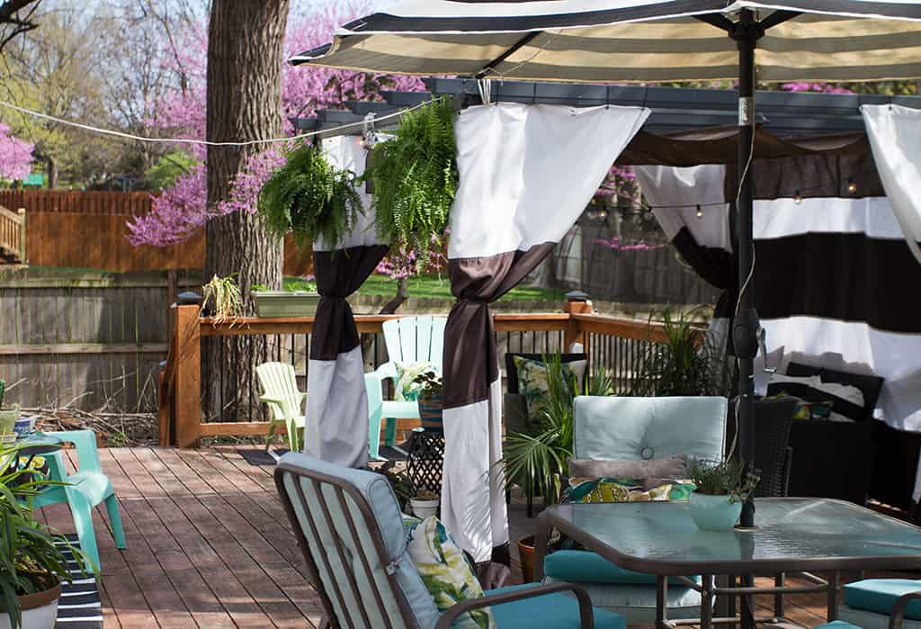 Audrey of Oh So Lovely Blog shares her deck cabana and outdoor spring spruce up wishlist from Joss & Main