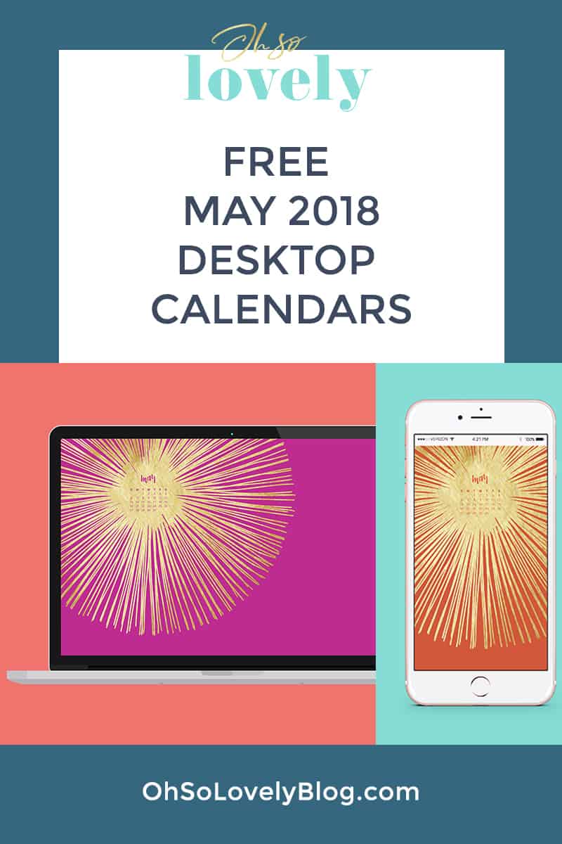 FREEBIES // MAY DESKTOP CALENDAR WALLPAPERS, Oh So Lovely Blog