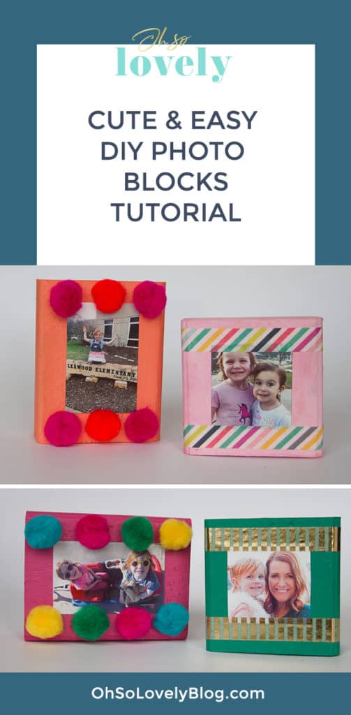 Audrey of Oh So Lovely Blog shares a super easy DIY photo blocks tutorial! Makes a perfect handmade day gift for any occasion.