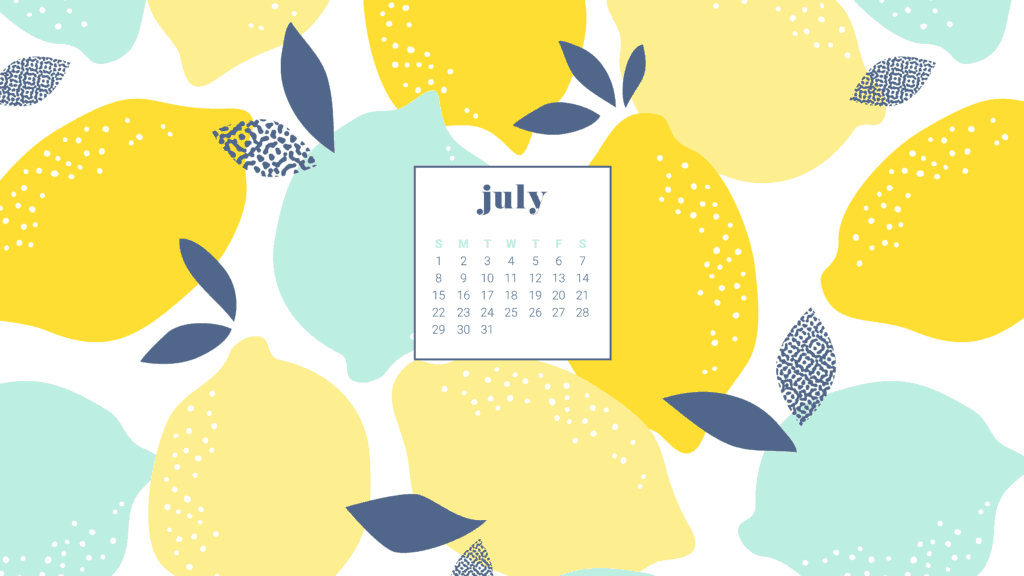 FREEBIES  //  JULY 2018 CALENDAR WALLPAPERS, Oh So Lovely Blog