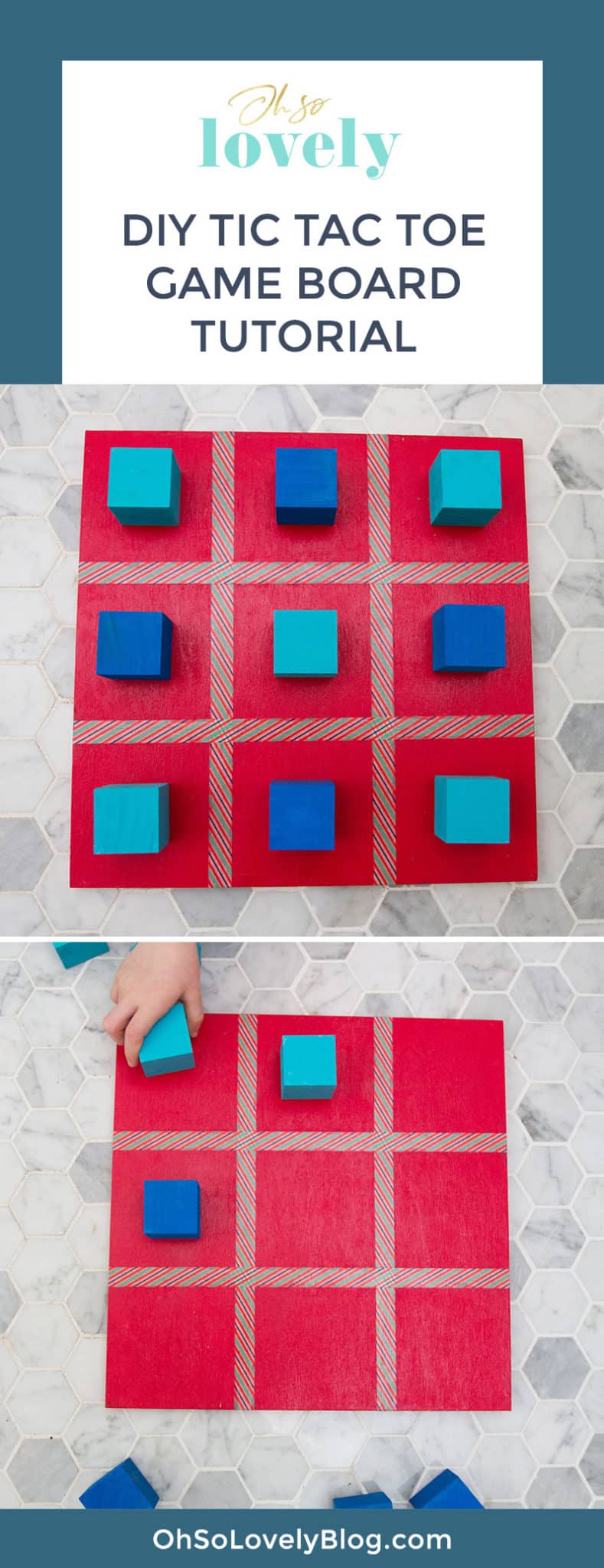 DIY Tic Tac Toe Board Game - Everyday Party Magazine