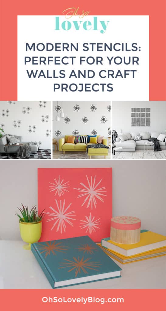 Audrey of Oh So Lovely Blog shares the modern stencils she designed exclusively for I Like That Lamp. They're perfect for walls, floors and furniture, but can also be used on nearly any material. Check out some of the DIY projects you can make with them! 