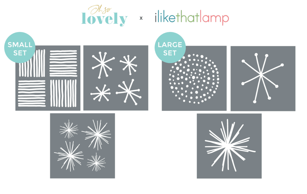 Audrey of Oh So Lovely Blog shares the modern stencils she designed exclusively for I Like That Lamp. They're perfect for walls, floors and furniture, but can also be used on nearly any material. Check out some of the DIY projects you can make with them! 