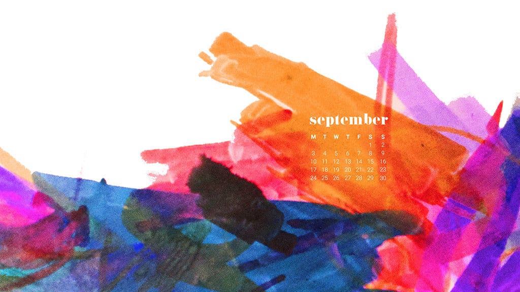 FREE September desktop wallpaper calendars