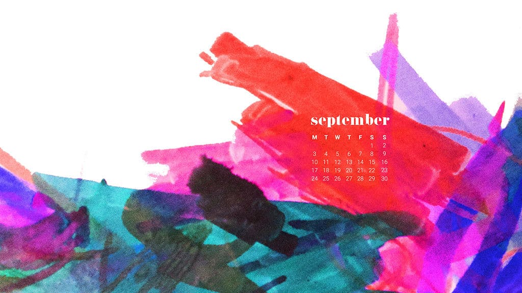 FREE September desktop wallpaper calendars