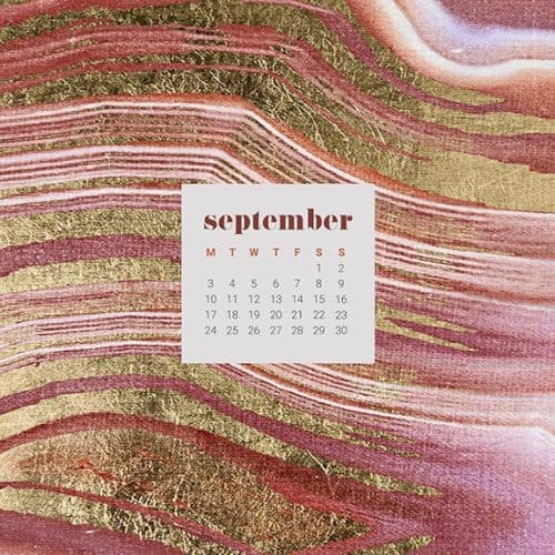 FREE September desktop wallpaper calendars