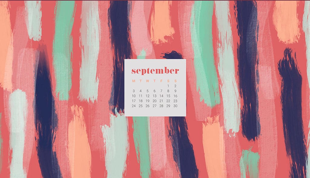 FREE September desktop wallpaper calendars