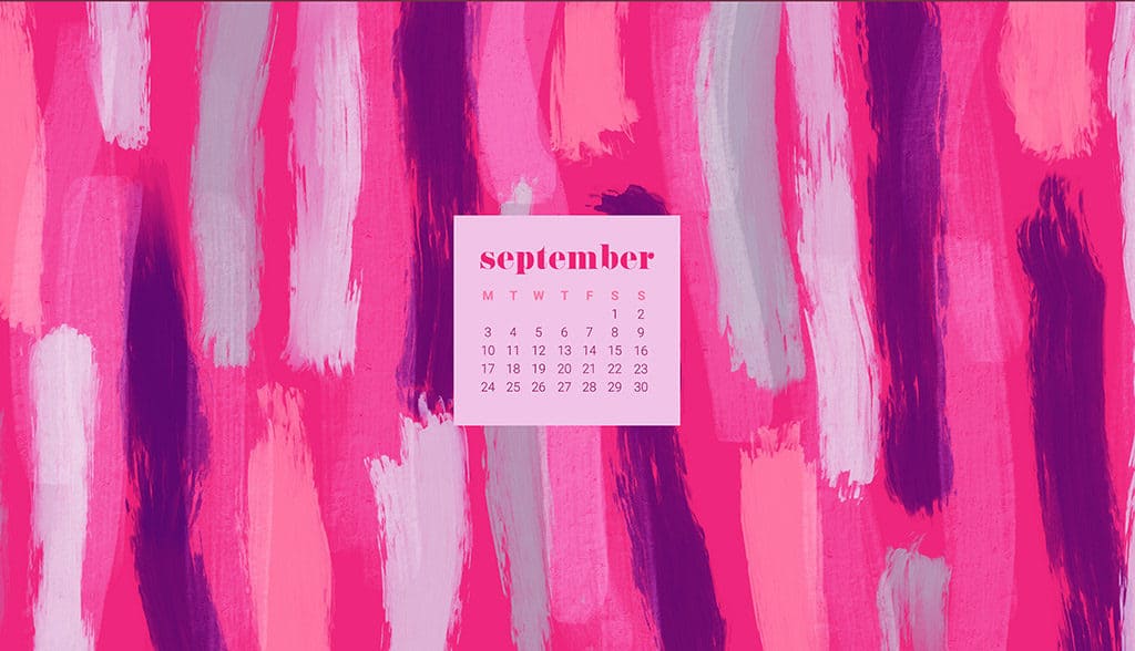 FREE September desktop wallpaper calendars