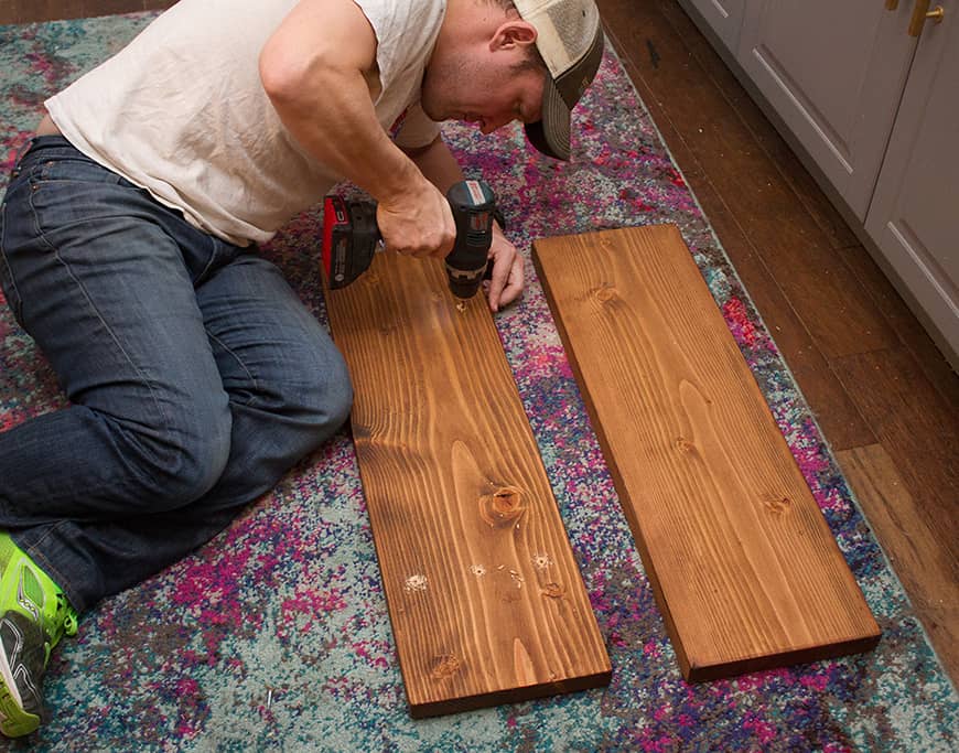 DIY kitchen open shelving tutorial