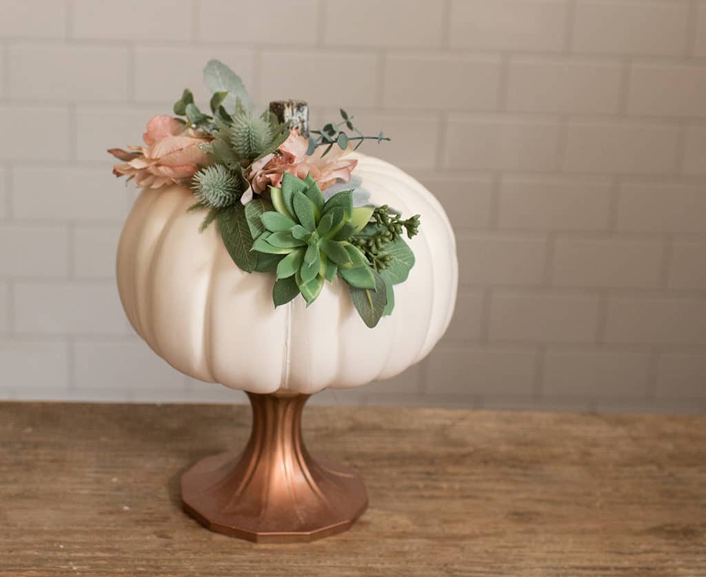 DIY floral pumpkins