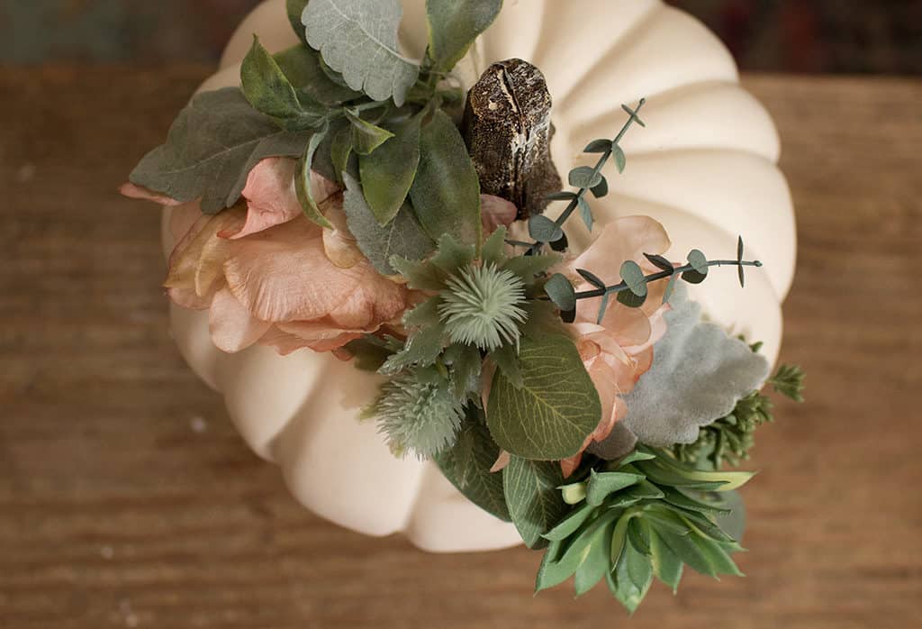 DIY floral pumpkins