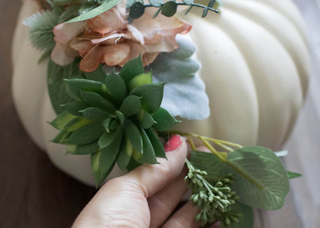 DIY floral pumpkins