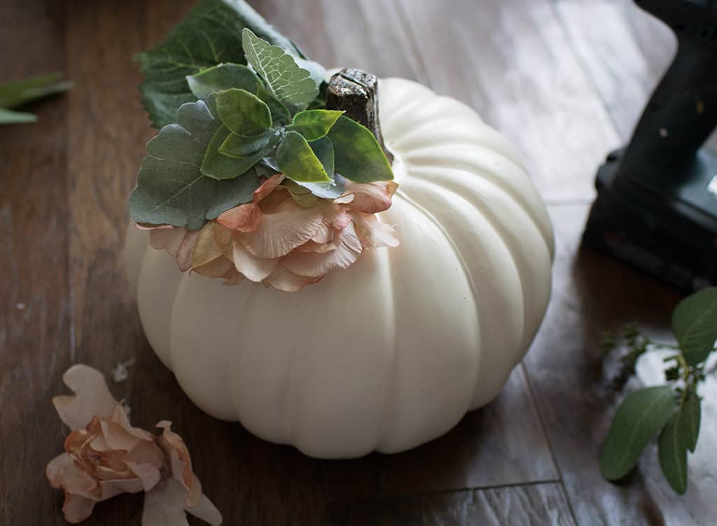 DIY floral pumpkins