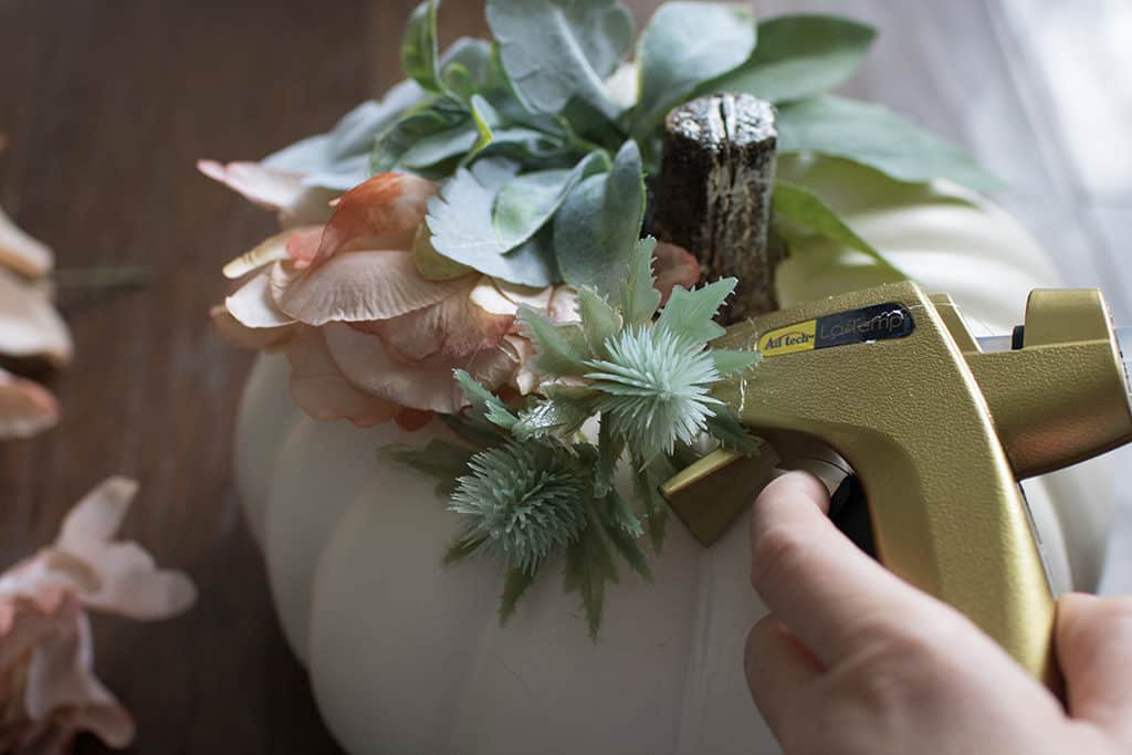 DIY floral pumpkins