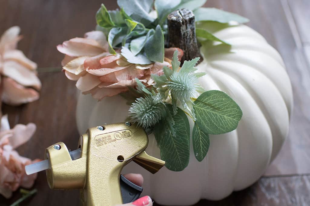 DIY floral pumpkins