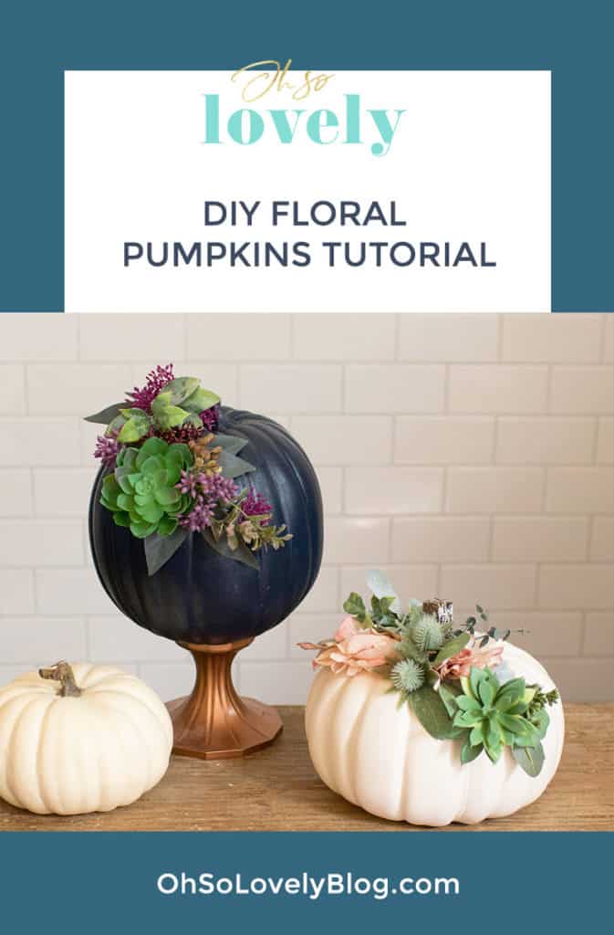 DIY floral pumpkins